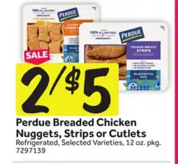 Stop&Shop Perdue Breaded Chicken Nuggets, Strips or Cutlets offer