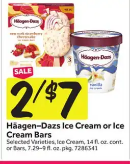 Stop&Shop Häagen-Dazs Ice Cream or Ice Cream Bars offer