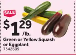 Stop&Shop Green or Yellow Squash or Eggplant offer