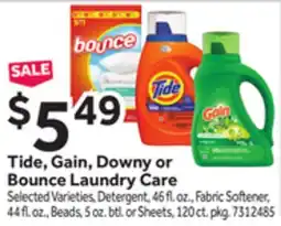 Stop&Shop Tide, Gain, Downy or Bounce Laundry Care offer