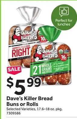 Stop&Shop Dave's Killer Bread Buns or Rolls offer
