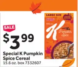 Stop&Shop Special K Pumpkin Spice Cereal offer