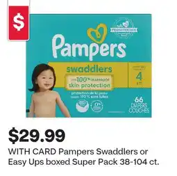 CVS Pampers Swaddlers or Easy Ups boxed Super Pack 38-104 ct offer