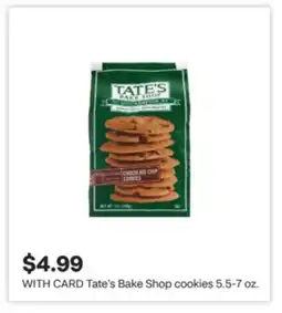 CVS Tate's Bake Shop cookies 5.5-7 oz offer