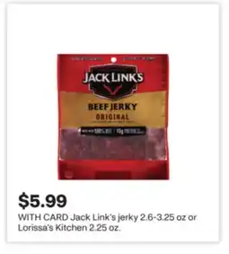 CVS Jack Link's jerky 2.6-3.25 oz or Lorissa's Kitchen 2.25 oz offer