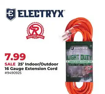 Runnings 25' Indoor/Outdoor 16 Gauge Extension Cord offer