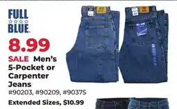 Runnings Men's 5-Pocket or Carpenter Jeans offer