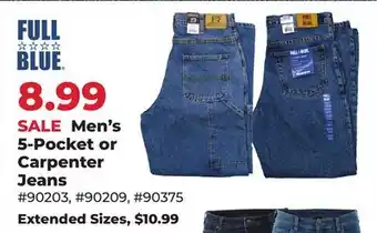 Runnings Men's 5-Pocket or Carpenter Jeans offer