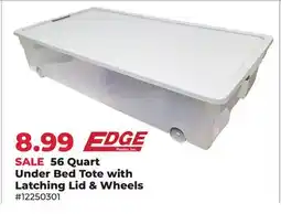 Runnings 56 Quart Under Bed Tote with Latching Lid & Wheels offer