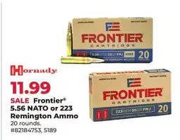 Runnings Frontier 5.56 NATO or 223 Remington Ammo offer