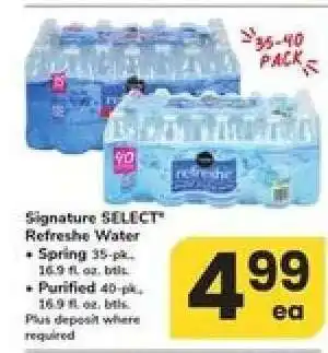 Safeway Signature SELECT refreshe Water offer