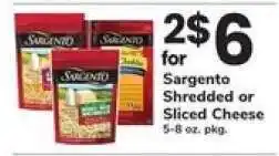 Safeway Sargento Shredded or Sliced Cheese offer