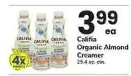 Safeway Califia Organic Almond Creamer offer