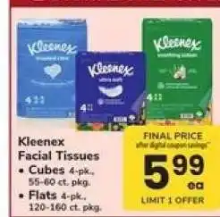 Safeway Kleenex Facial Tissues offer
