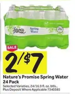 Stop&Shop Nature's Promise Spring Water 24 Pack offer