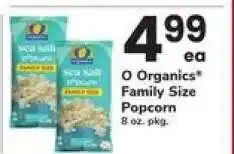 Safeway O Organics Family Size Popcorn offer