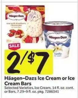 Stop&Shop Häagen-Dazs Ice Cream or Ice Cream Bars offer