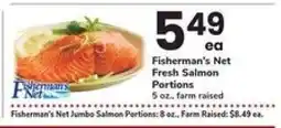 Safeway Fisherman's Net Fresh Salmon Portions offer