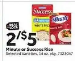 Stop&Shop Minute or Success Rice offer