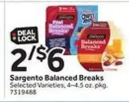 Stop&Shop Sargento Balanced Breaks offer