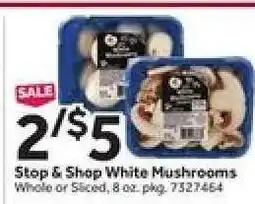 Stop&Shop Stop & Shop White Mushrooms offer