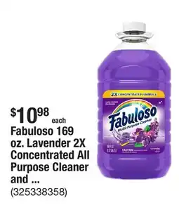 The Home Depot Fabuloso 169 oz. Lavender 2X Concentrated All Purpose Cleaner and Floor Cleaner offer