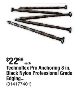 The Home Depot Technoflex Pro Anchoring 8 in. Black Nylon Professional Grade Edging Spikes (60-Pack) offer