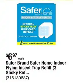 The Home Depot Safer Brand Safer Home Indoor Flying Insect Trap Refill (3 Sticky Refill Glue Cards) offer