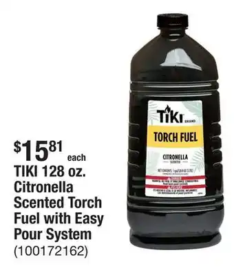 The Home Depot TIKI 128 oz. Citronella Scented Torch Fuel with Easy Pour System offer