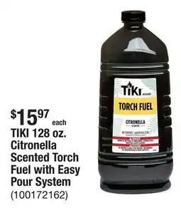 The Home Depot TIKI 128 oz. Citronella Scented Torch Fuel with Easy Pour System offer