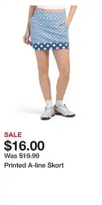 TJ Maxx Printed A-line Skort offer