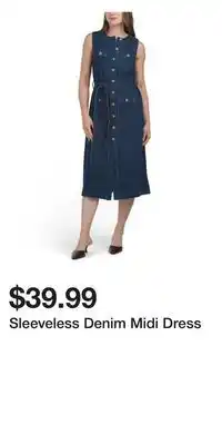 TJ Maxx Sleeveless Denim Midi Dress offer