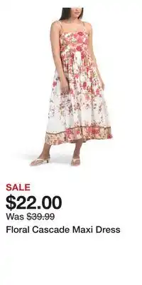 TJ Maxx Floral Cascade Maxi Dress offer
