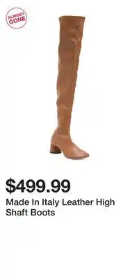 TJ Maxx Made In Italy Leather High Shaft Boots offer