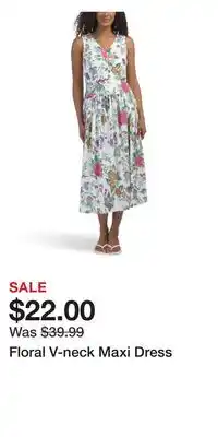 TJ Maxx Floral V-neck Maxi Dress offer