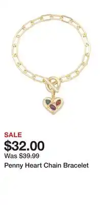 TJ Maxx Penny Heart Chain Bracelet offer