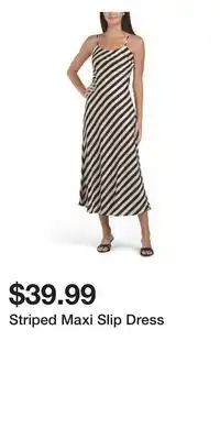 TJ Maxx Striped Maxi Slip Dress offer