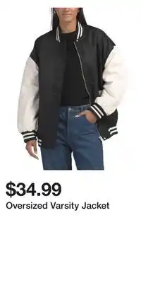 TJ Maxx Oversized Varsity Jacket offer