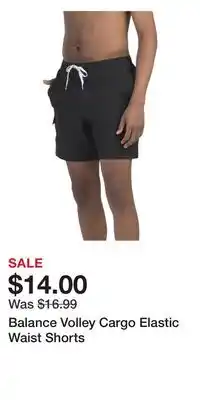 TJ Maxx Balance Volley Cargo Elastic Waist Shorts offer