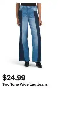 TJ Maxx Two Tone Wide Leg Jeans offer
