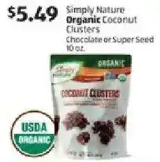 Aldi Simply Nature Organic Clusters Chocolate or Super Seed offer