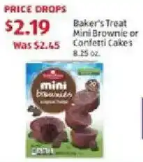 Aldi Baker's Treat Mini Brownie or Confetti Cakes offer