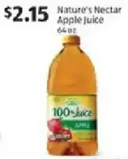 Aldi Nature's Nectar Apple Juice offer