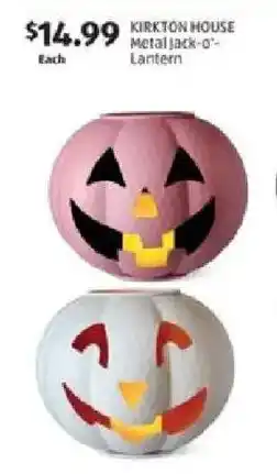 Aldi Kirkton house Metal jack-o Lantern offer