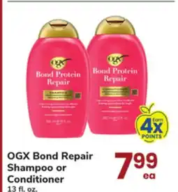 ACME OGX Bond Repair Shampoo or Conditioner offer