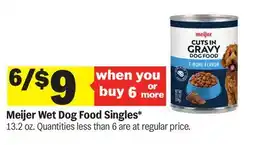 Meijer Meijer Wet Dog Food Singles offer