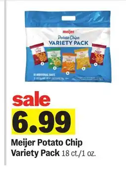 Meijer Meijer Potato Chip Variety Pack offer