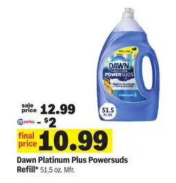 Meijer Dawn Platinum Plus Powersuds Refill offer