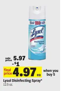 Meijer Lysol Disinfecting Spray offer