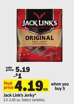 Meijer Jack Link's Jerky offer